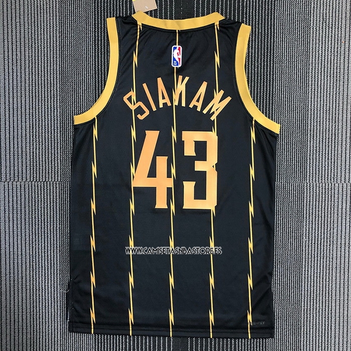Pascal Siakam NO 43 Camiseta Toronto Raptors Ciudad 2021-22 Negro